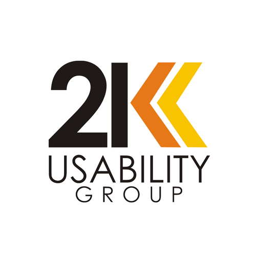 2K Usability Group Logo: Simple, Clean Diseño de cloud99