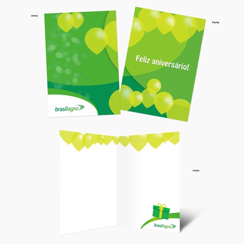 "Birthday Card For An Agriculture Company Employees | Cartão de Aniversário Brasilagro " winning PowerPoint template