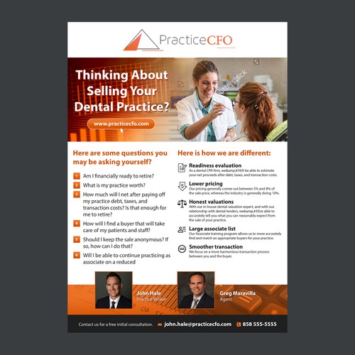 PracticeCFO Transitions Flyer Design by vsardju