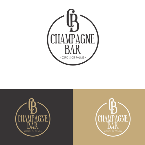 Luxury and modern Champagne Bar logo-ontwerp door flower_art