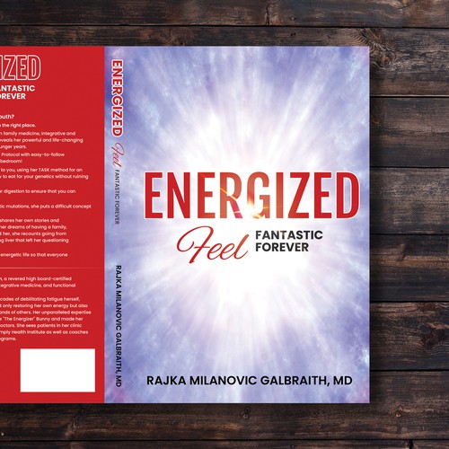 Design a New York Times Bestseller E-book and book cover for my book: Energized Diseño de designers.dairy™