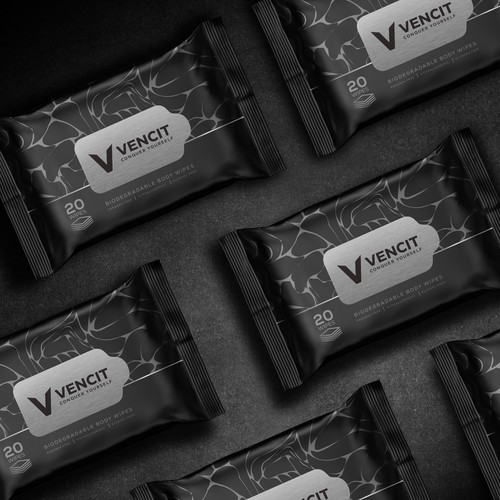 Clean retail packaging needed for body wipes. Upscale brand. Design by Miss.Ozz