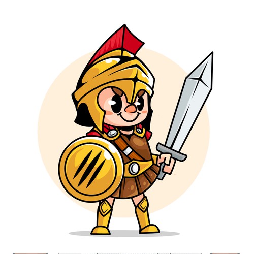 Warrior Mascot Design by olgood