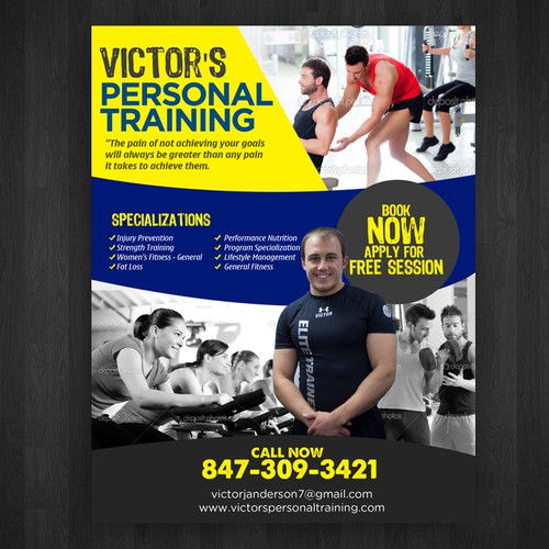 Create a personal training flyer to recruit new clients