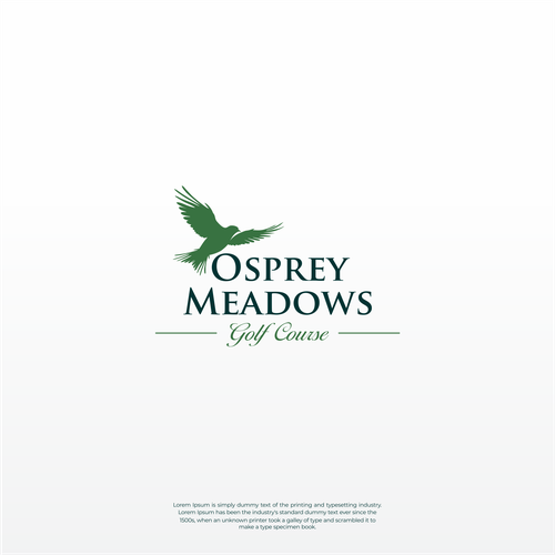 Golf Course Logo - Osprey Meadows Golf Course at Tamarack Design by TsabitQeis™