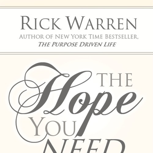 Design Rick Warren's New Book Cover Design by paige1media