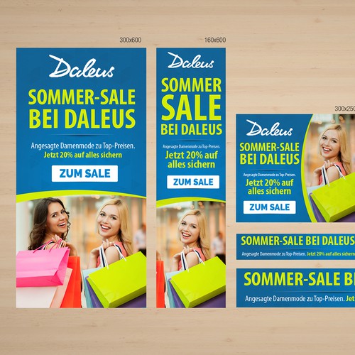 "Daleus.de - Banner for a women's fashion online shop" winning Banner ad
