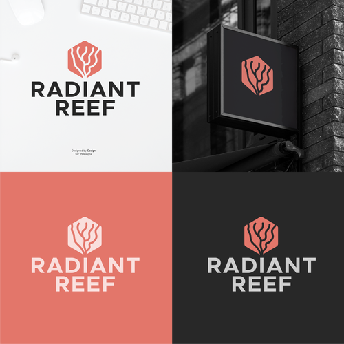 Diseño de Radiant Reef brand logo de casign