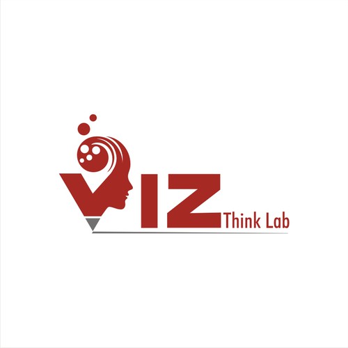 A logo on how Viz Think Lab uses visual thinking drawing skills to promote business creativity Design by Raju Chauhan