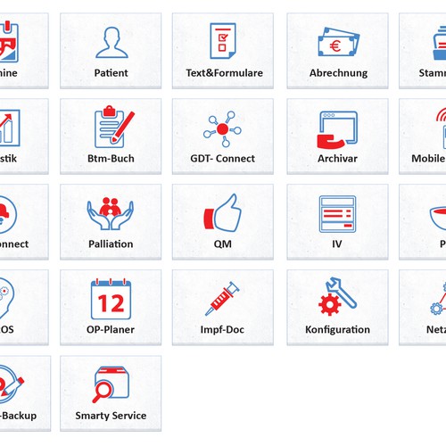 Create 22 software icons for medical software Design by artsemafey