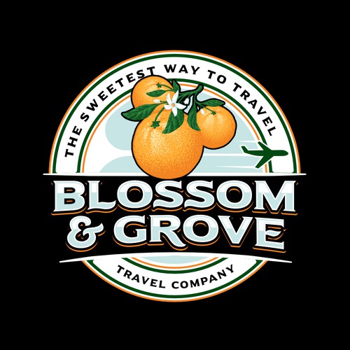 Vintage Orange Blossom Logo design for Travel Company Design réalisé par Ibnu Ardi