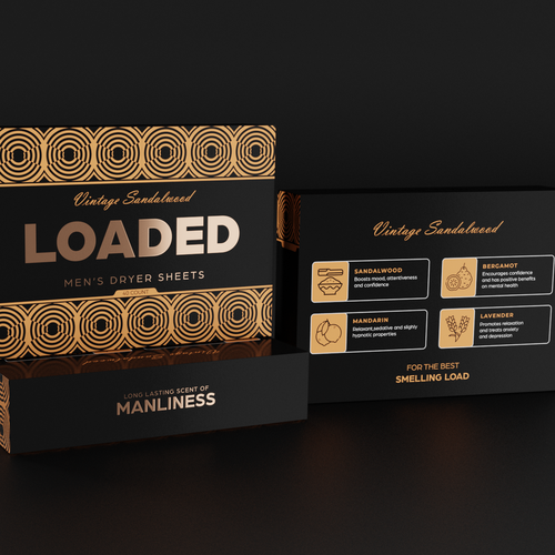 Men's Dryer Sheet Box Design Contest Design by podbara