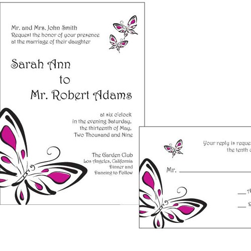 Letterpress Wedding Invitations Design por taniadara