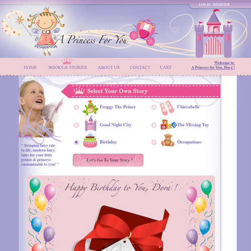Customizable fairy tales website Ontwerp door G.D