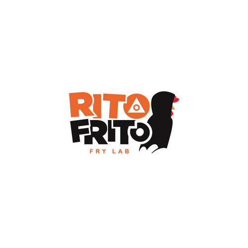 Fried Chicken Restaurant Logo RITO FRITO Design by CU4TRO ™