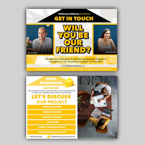 Fun flyer for couple run architecture studio Design by allMarv