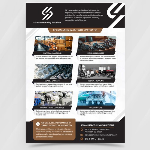 Clean single page line card for potential customers Design by Chriest.