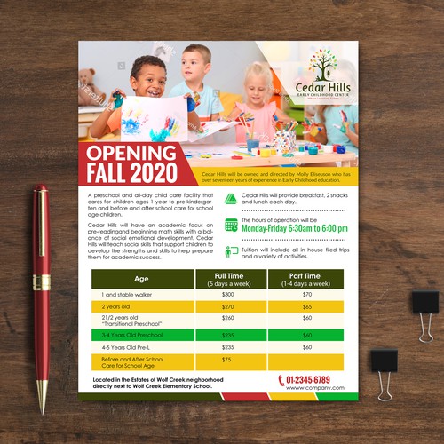 Preschool Flyer Design by Schöpfer