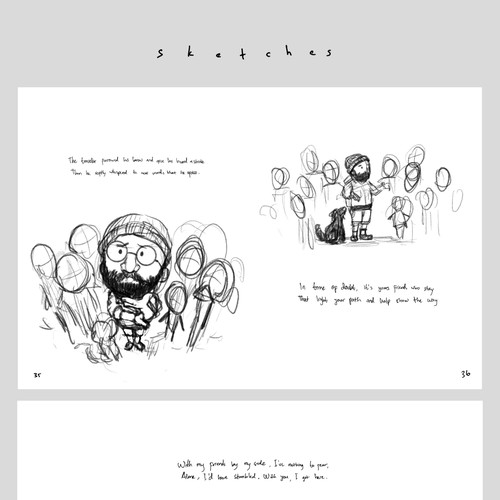 Minimalist Children's Book-Style Illustrations for a Grown Up Book Design by Ardhidesign