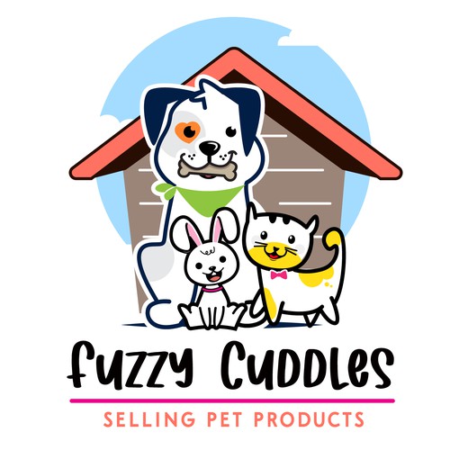 Fuzzy Cuddles Pets Logo Design by sikandar@99