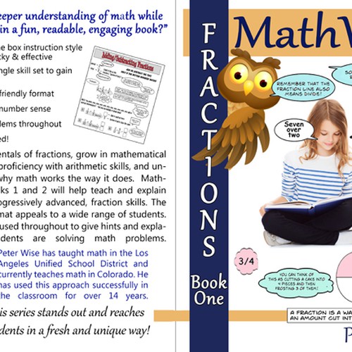 Create a kid-friendly, classy cover for a cartoon-style math workbook series; clips provided Design by Michelle Lee Designs