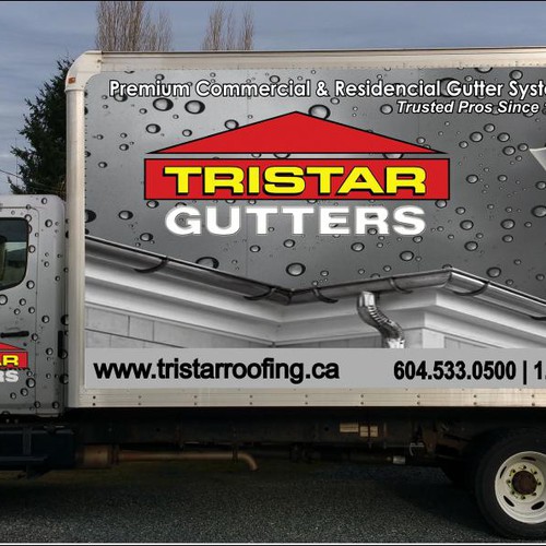 Tristar Gutter truck vehicle wrap (I AM HAVING A PRO INSTALL WRAP) Design by T i f a n y' s