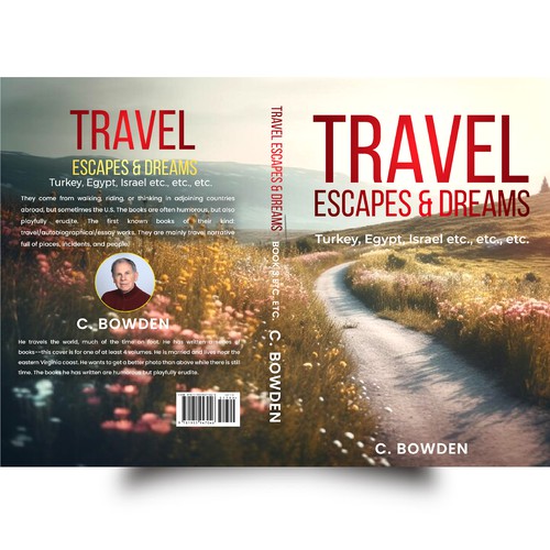 Cover for a travel/autobiography/brief essay book Design by NoBoundaries