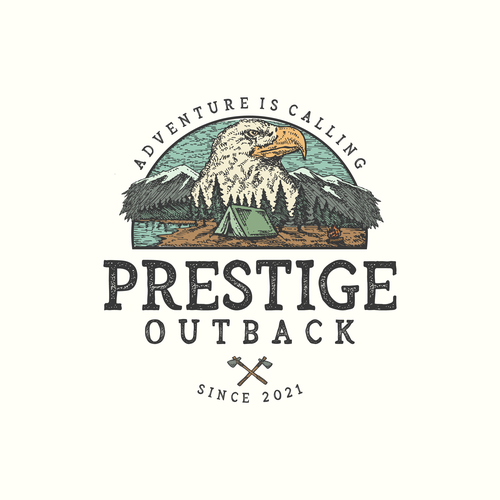 Powerful Logo for Outdoor/Camping Gear Company in the USA Design by VolimDizajn