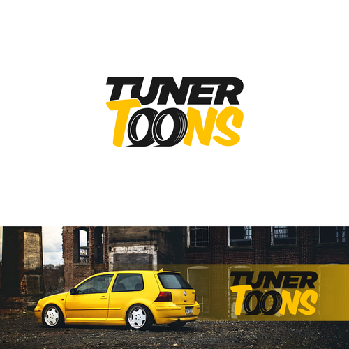 Logo Design and Brand Guide for up and coming automotive apparel company; Tuner Toons. Design by d_arvin