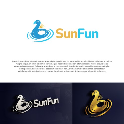 We need a Logo Design for Our Pool Float Company - SunFun Design by KabirCreative