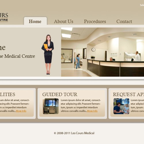 Les Cours Medical Centre needs a new website design Réalisé par bounty hunter