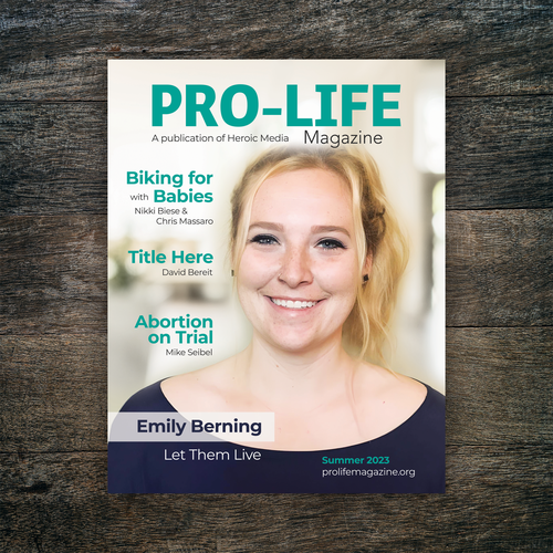 Magazine Cover for Pro-Life Non-Profit Réalisé par Allure