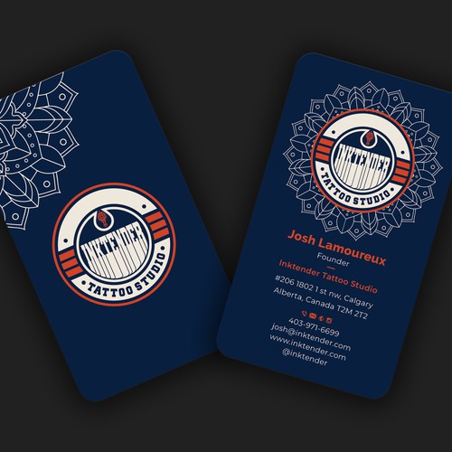 I need a strong business card design for my custom tattoo studio Inktender-ontwerp door Allin1 design