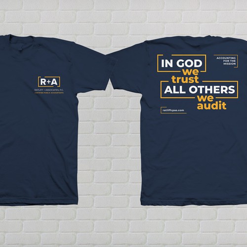 We need a t-shirt for a modern, accounting firm who Audits Non-Profits Design by Wild Republic