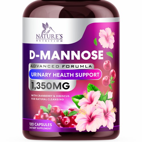 Colorful D-Mannose Design Needed for Nature's Nutrition Design réalisé par GenScythe