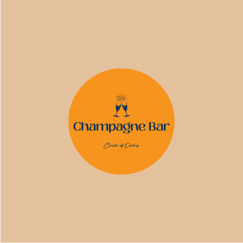 Luxury and modern Champagne Bar logo Design by ABUSAMRA