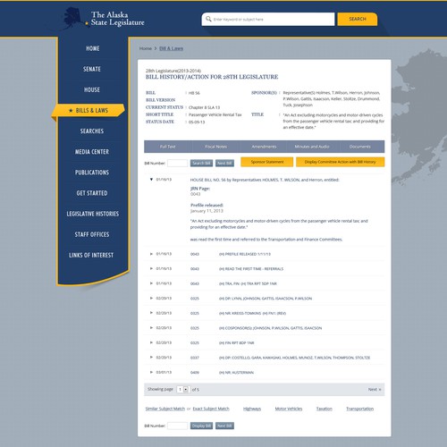Redesign the Alaska Legislature's Website! Design by Smashing Boys