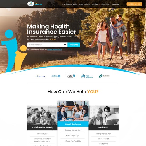 Established health insurance website in need of creative and original re-think Diseño de Maddy Creative