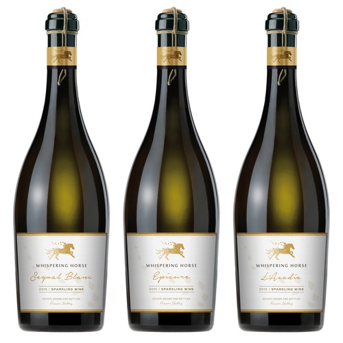 Whispering Horse Winery Wine bottle label Product label contest