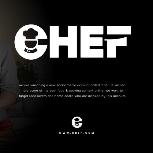 "CHEF": Food & Cooking Social Media Logo Design by honeyjar