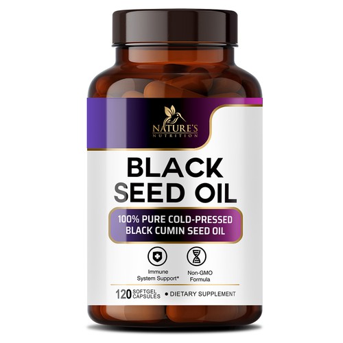 Natural Black Seed Oil Design Needed for Nature's Nutrition Design by sapienpack