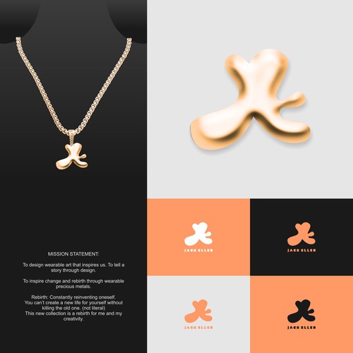 Rebranding a queer jewelry designer/artist! Diseño de InfiniDesign