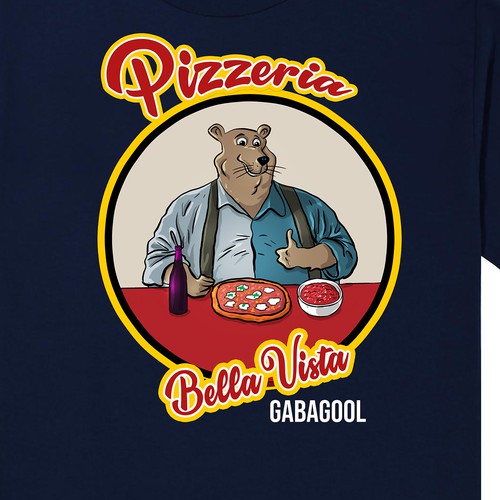 Designs | HIP Neapolitan Pizza Rat for Pizzeria Bella Vista T-Shirt | T ...