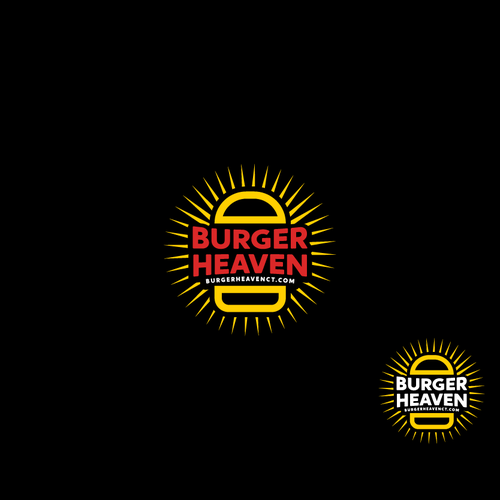 Burger Heaven high quality food logo for main building signage Design by zoroid