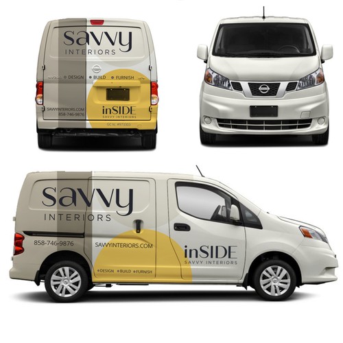 Design build furnish firm needs cool luxury sleek modern Van wrap Design von T i f a n y' s