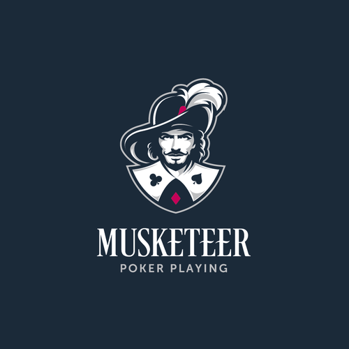 Create a sleek & stylish Musketeer Poker Icon Logo Design by GORKIYja