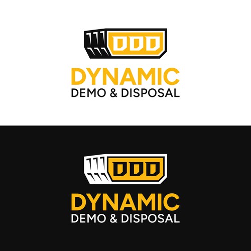 Abstract construction style logo for demo/junk removal business Design by Md. Faruk ✅