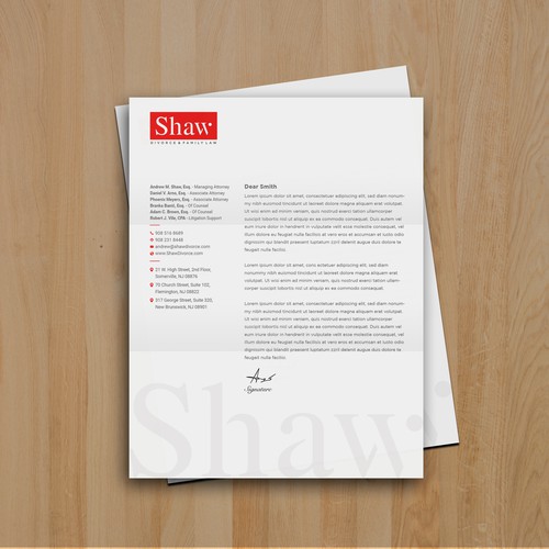 Letterhead for Divorce & Family Law Firm; Modern, Minimalist, Conservative Design Design by muaz™