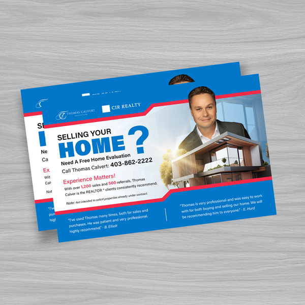 Real estate post card design