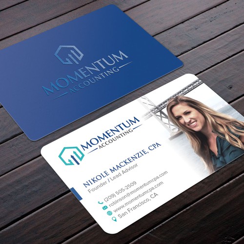 Design A Business Card For Momentum Accounting A Modern Cloud Accounting Firm Business Card Contest 99designs